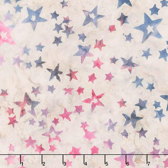 Tonga Batiks - Freedom USA Stars of All Sizes Yardage