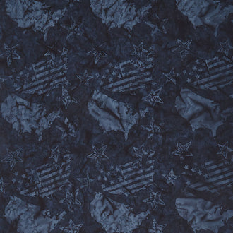 Tonga Batiks - Honor Patriotic USA and Stars Yardage