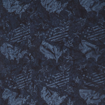 Tonga Batiks - Honor Patriotic USA and Stars Yardage