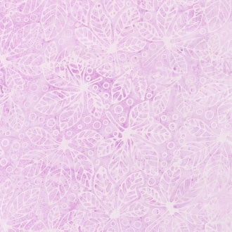 Tonga Batiks - Tulip Summer Leaves Lilac Yardage