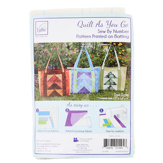 Tori Tote Bag Quilt As You Go Preprinted Batting