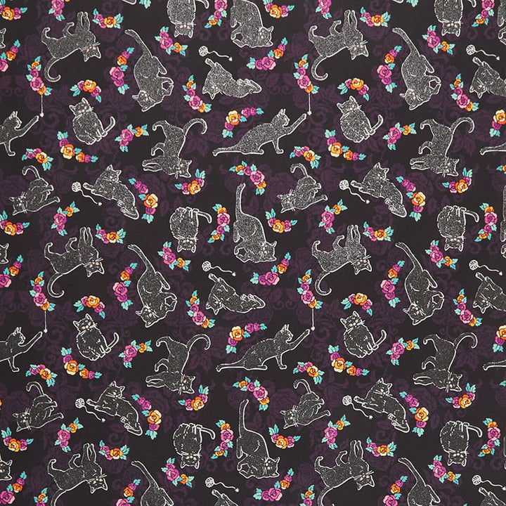 Totally Twilight - Cats Night Metallic Yardage