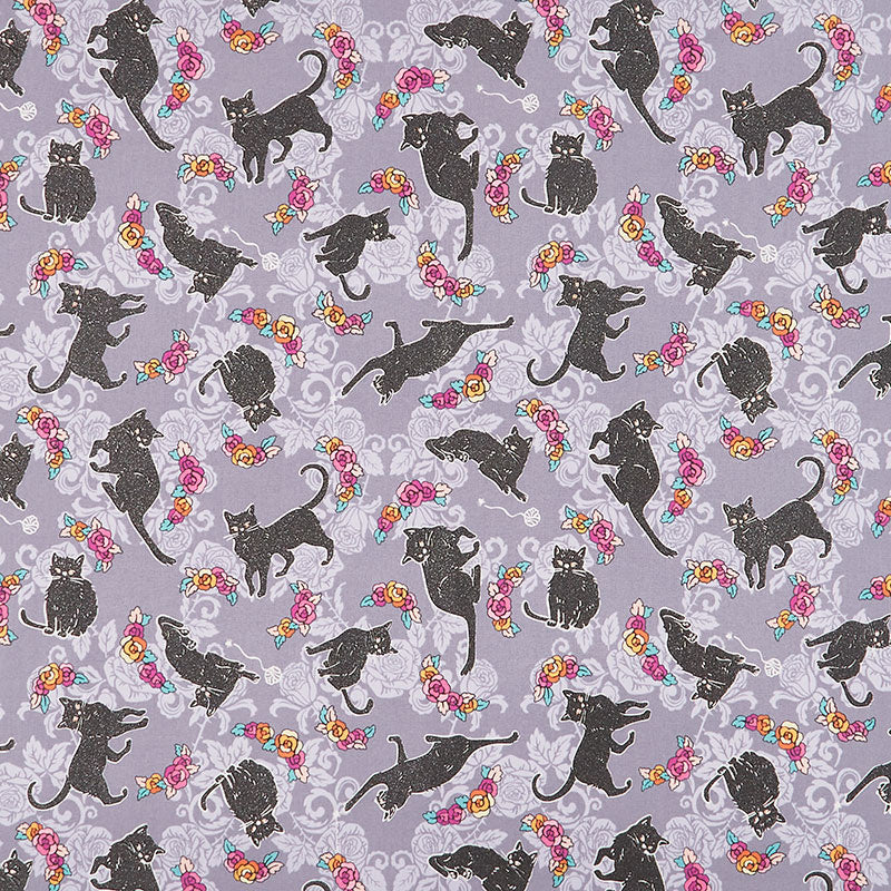 Totally Twilight - Cats Shadow Metallic Yardage