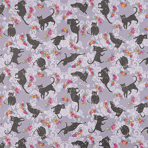 Totally Twilight - Cats Shadow Metallic Yardage