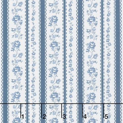 Tranquility - Stripe Navy Yardage