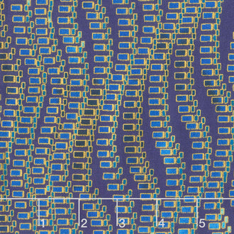 Treasures of Alexandria - Jewel Waves Purple Metallic Yardage