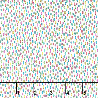 Tropical Flair - Jungle Dots White Yardage
