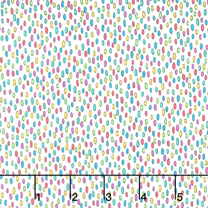 Tropical Flair - Jungle Dots White Yardage