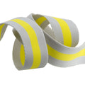 Tula Pink 1 1/2" Webbing - Grey and Neon Yellow