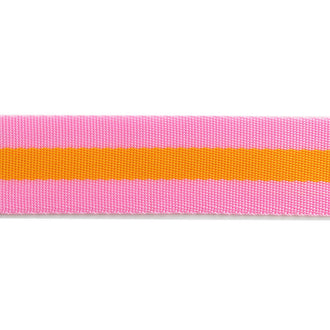 Tula Pink 1 1/2" Webbing - Soft Pink and Orange