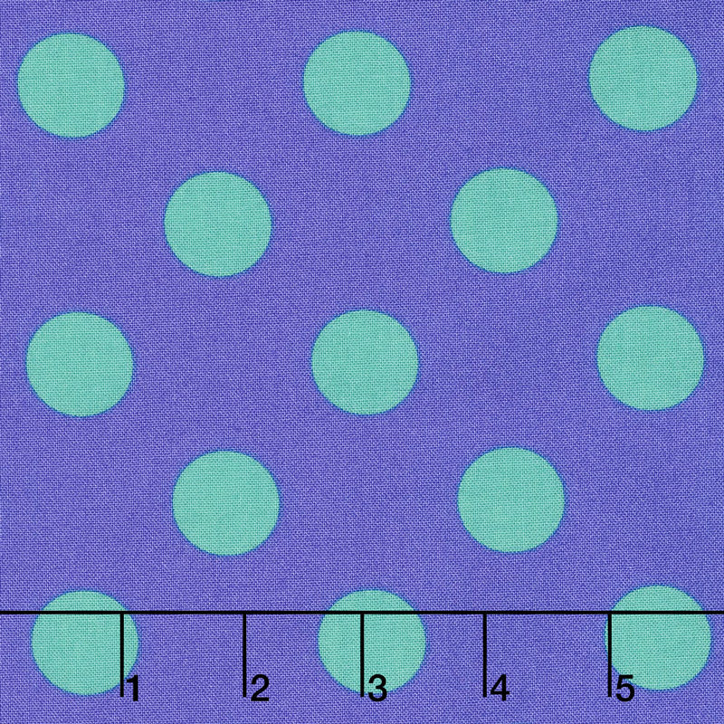 Tula Pink's All Stars - Pom Poms & Stripes Iris Yardage