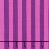 Tula Pink's All Stars - Pom Poms & Stripes Tent Stripe Foxglove Yardage Primary Image