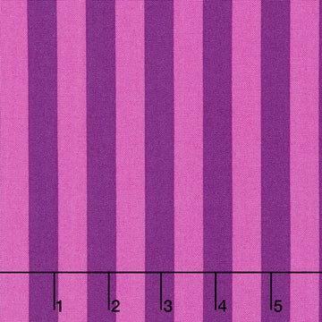 Tula Pink's All Stars - Pom Poms & Stripes Tent Stripe Foxglove Yardage Primary Image