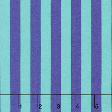 Tula Pink's All Stars - Pom Poms & Stripes Tent Stripe Iris Yardage