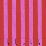 Tula Pink's All Stars - Pom Poms & Stripes Tent Stripe Peony Yardage