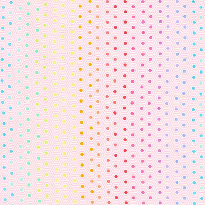 Tula Pink's True Colors - Hexy Rainbow Shell Yardage