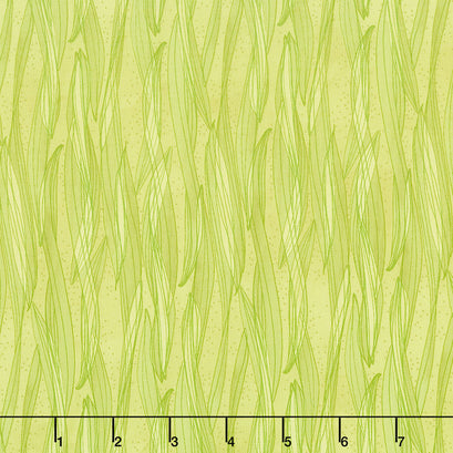 Tulip Tango - Swirling Leaves Chartreuse Yardage