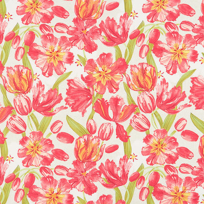 Tulip Tango - Tulips Cream Yardage