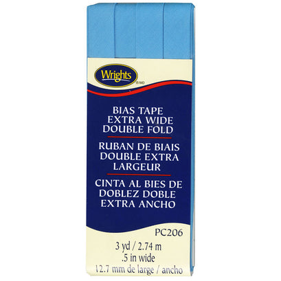 Wrights Turquoise Bias Tape Extra Wide Double Fold