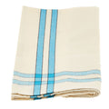 Turquoise Stripe Cream Tea Towel