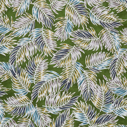 Turtle Bay - Tossed Palm Leaves Green Yardage