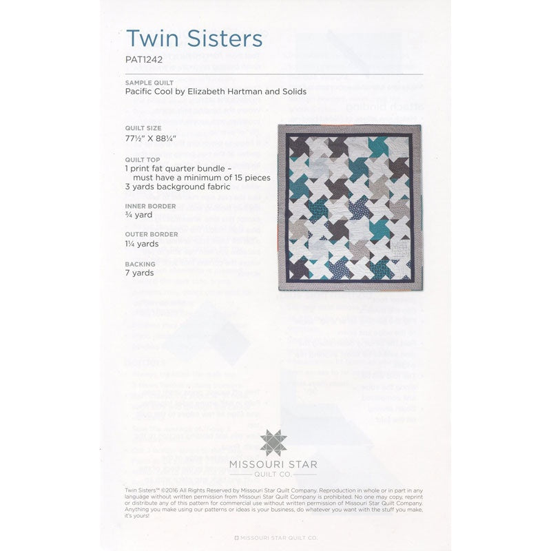 Twin Sisters Quilt Pattern by Missouri Star Alternative View #1