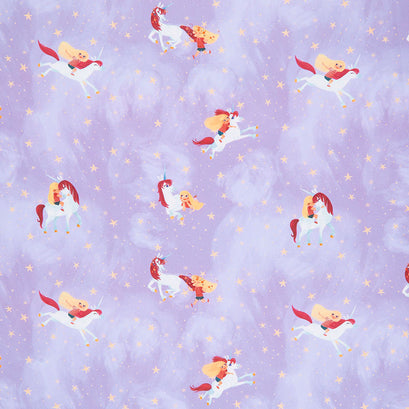 Uni the Unicorn - Main Light Purple Yardage