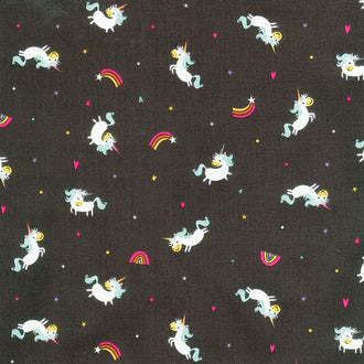 Unicorn Kingdom - Unicorn Toss Charcoal Yardage