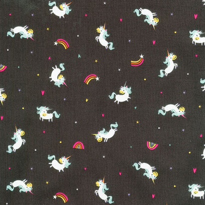 Unicorn Kingdom - Unicorn Toss Charcoal Yardage