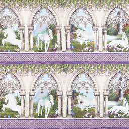 Unicorns - Unicorn Border Multi Yardage