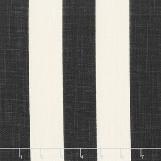 Urban Cottage - Wovens Slub Stripe Ivory Black 54" Wide Yardage