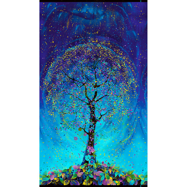 Utopia - Tree Blue Metallic Panel