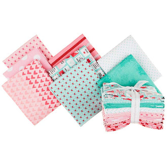Valentine Happy Teal Half Yard Bundle