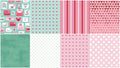 Valentine Happy Teal Half Yard Bundle