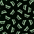 Vampire Glow - Vampire Teeth Glow in the Dark Yardage