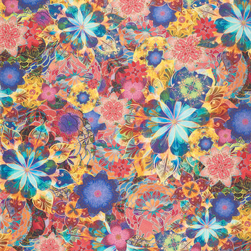Venice - Flowers Multi Digitally Printed Yardage