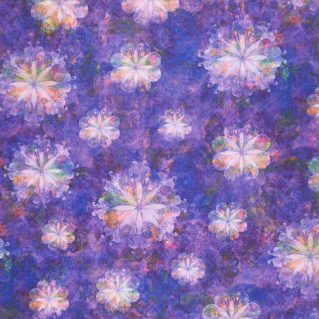 Venice - Flowers Violet Digitally Printed Yardage