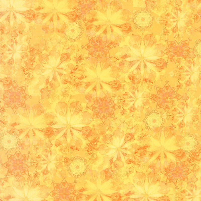 Venice - Flowers Yellow Digitally Printed Yardage