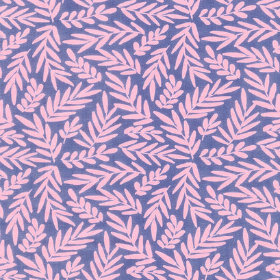 Vibrant Blooms - Fern Navy Yardage