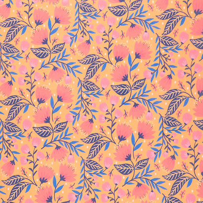 Vibrant Blooms - Parlor Orange Yardage