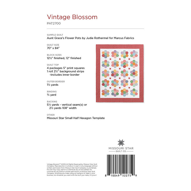 Vintage Blossom Quilt Pattern by Missouri Star