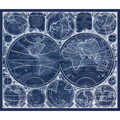 Vintage Blueprints - Map Blueprint Digitally Printed Panel