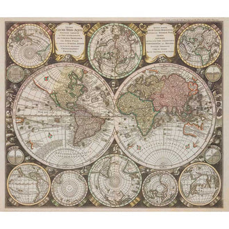 Vintage Blueprints - Map Parchment Digitally Printed Panel