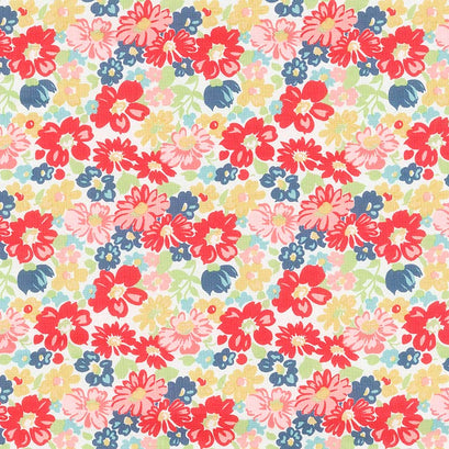 Vintage Happy 2 - Main Red Yardage