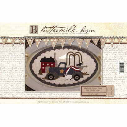 Vintage Truck Through the Year Pattern - July