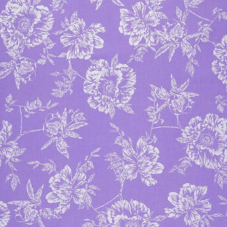 Violet Twilight - Pearl Shadow Flowers Pearlized Yardage