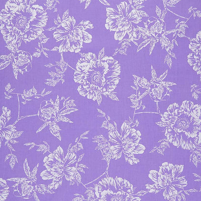 Violet Twilight - Pearl Shadow Flowers Pearlized Yardage