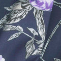 Violet Twilight - Twilight Floral Pearlized Yardage