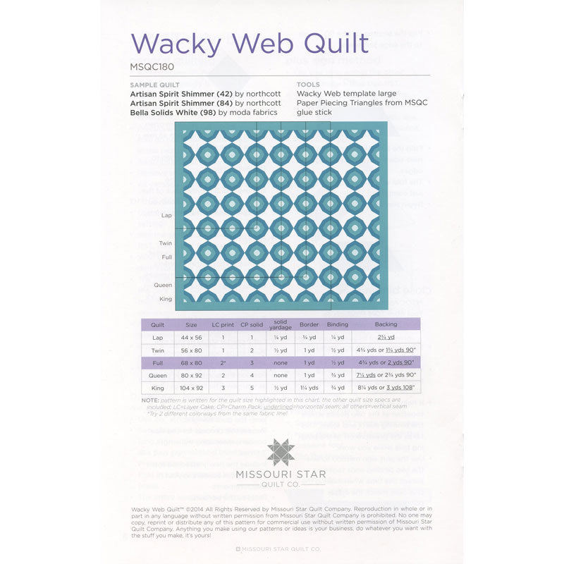 Wacky Web Quilt Pattern by Missouri Star