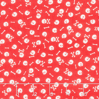 Walk the Plank! - Tossed Skulls and Bones Red Yardage